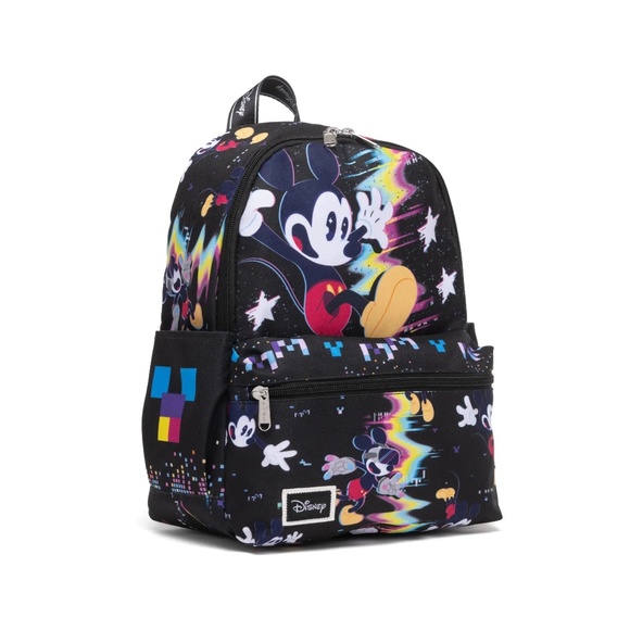 Disney VR Mickey Mouse Backpack – 13” Nylon Daypack with Front & Side Pockets main image 7